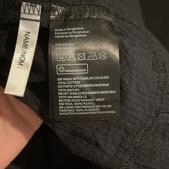 H&M girls black 100% cotton maxi dress size 6 NWOT - Picture 3 of 4